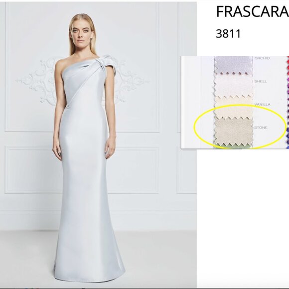 Frascara 3811formal mother of the bride gown, size 6 in "stone", worn once - Picture 8 of 8